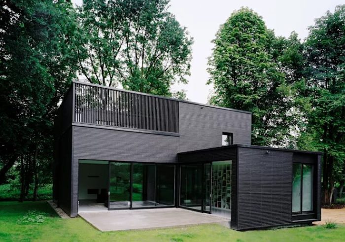 Container architekten c95 minimalism schwarzes contemporaine homify maisons einfamilienhaus containers minimalistas architektur decomagz