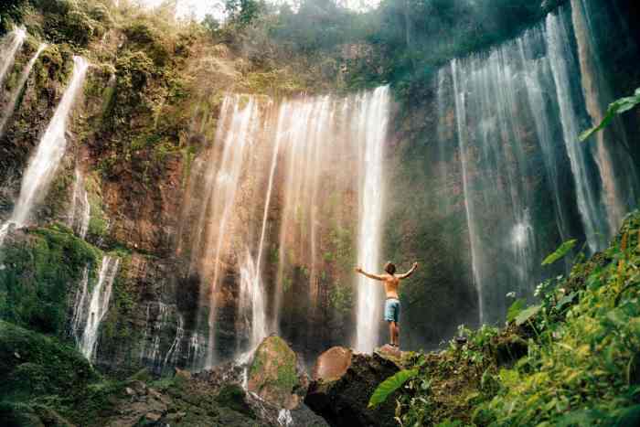 Sewu waterfall tumpak indonesia java east