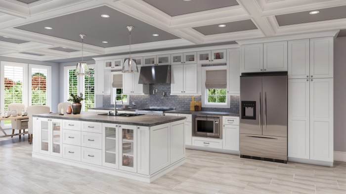 Desain dapur terbuka American Classic