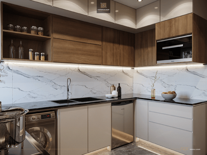 Hpl dapur virtuves elegan bezmaksas kabinet kontemporer lemari apik lem buat bagus minimalistic cocina pedini outstanding cupboards besar lapang desain